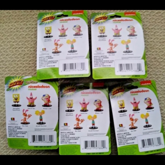 New! Nickelodeon Mini Figure Set (5) Sponge Bob - Picture 3 of 8